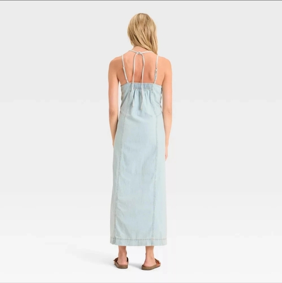 Women's Cami Denim Maxi Dress - Universal Thread Light Wash - Picture 2 of 3